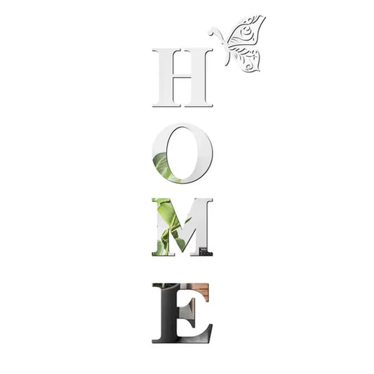 HOME Logo 3D Mirror Wall Art