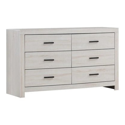 Brantford Coastal White 4-Piece Queen Bedroom Set with Storage
