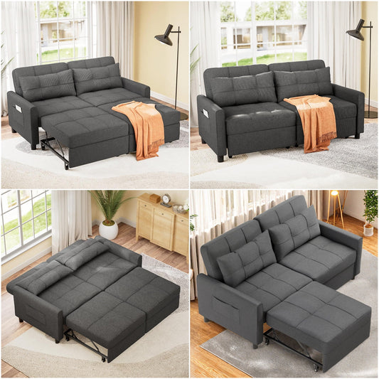 Small Space Convertible Sleeper Sofa Couch for Home Furniture