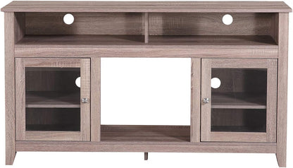 Modern Wood TV Stand and Entertainment Center with Storage for TVs up to 65