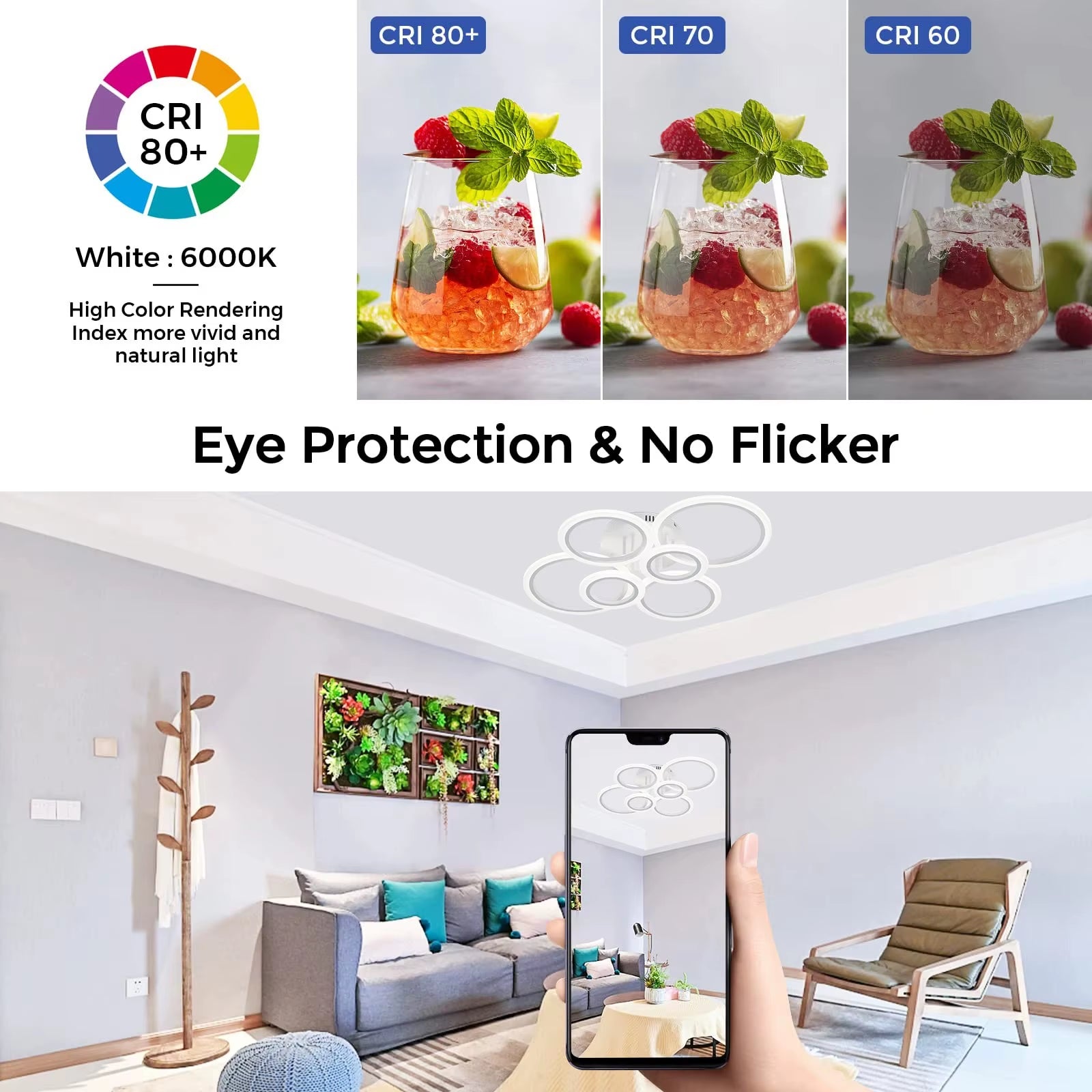 Modern LED Home Ring Ceiling Mount Light