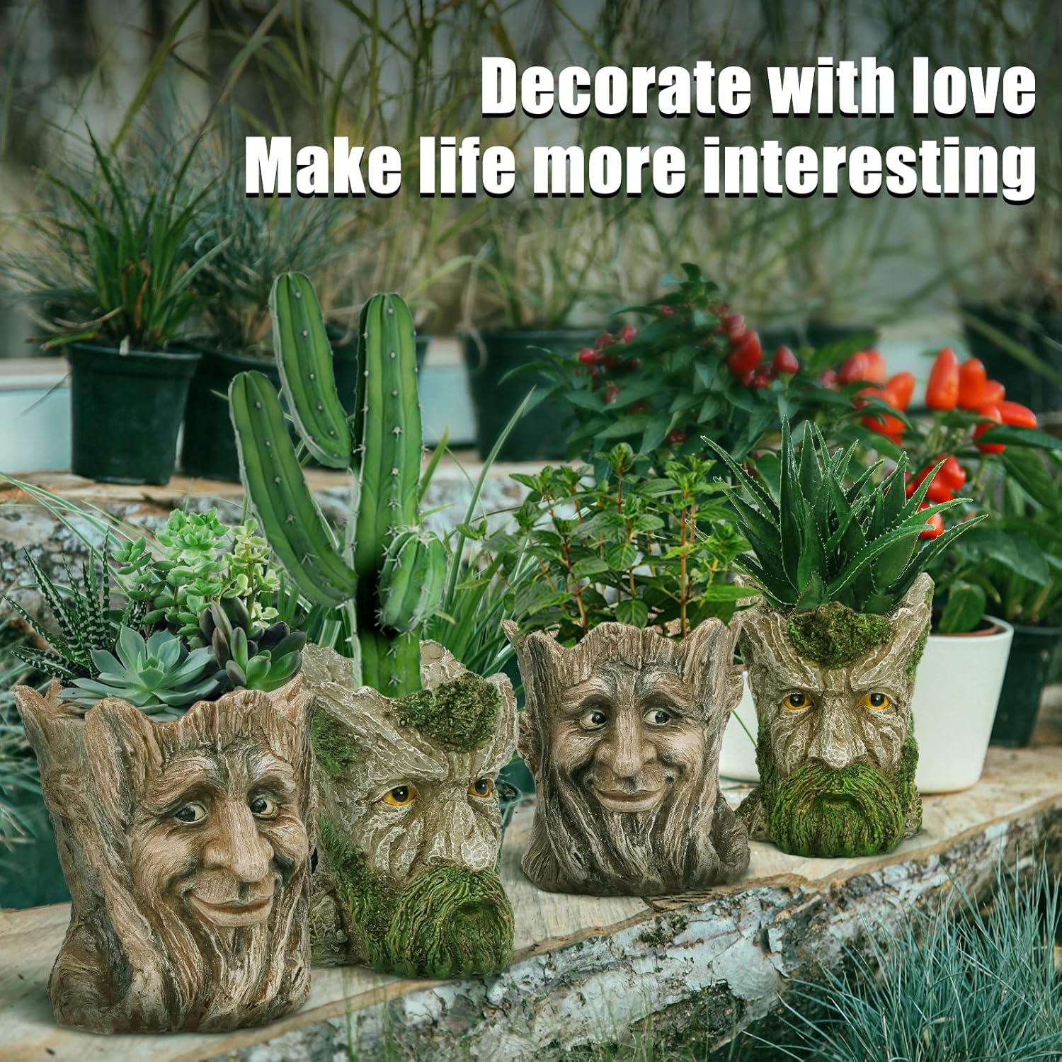 Face Planters Pots Head for Indoor Outdoor Plants