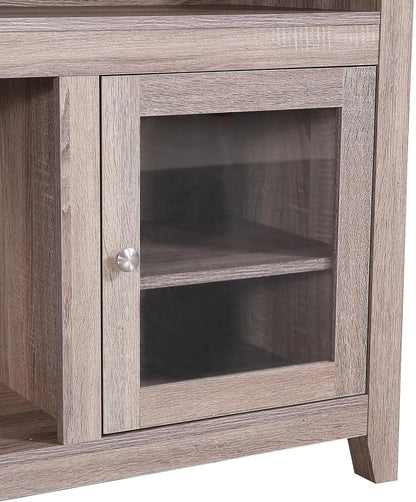 Modern Wood TV Stand and Entertainment Center with Storage for TVs up to 65