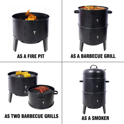 16 Inch Vertical Portable Charcoal Smoked Outdoor Cooking Grill