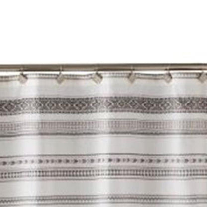 Geo Stripe Fabric Shower Curtain, 70" X 72"