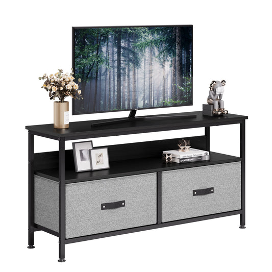 50-Inch Dresser TV Stand with 2 Drawers and Shelves - Compact Media Console for Bedroom