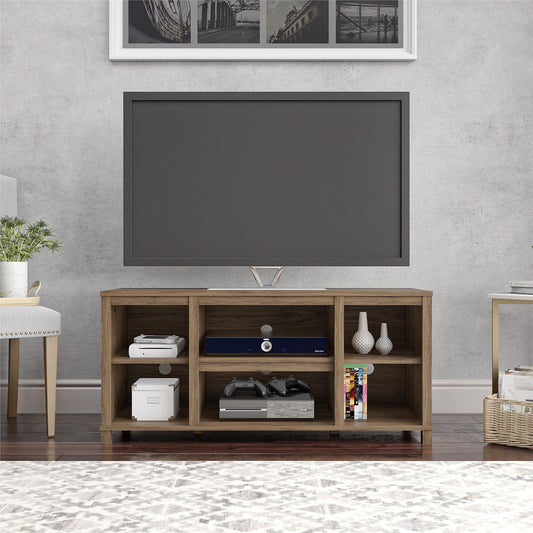 Parsons TV Stand for TVs up to 50 inches in Rustic Oak Finish