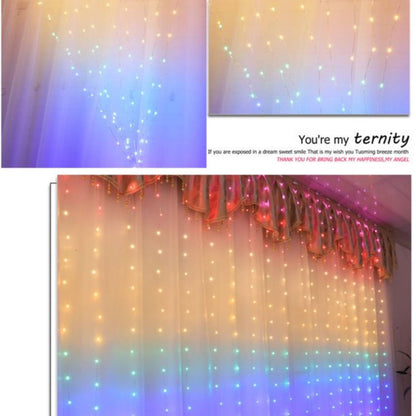 8 Modes 300 LED Curtain String Fairy Lights with Remote