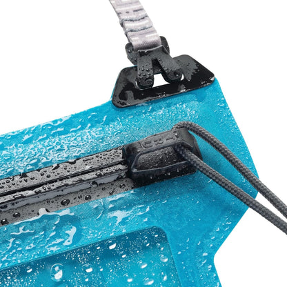 Runoff Waterproof Phone Pouch with Lanyard and Zipper, IP67 Universal Waterproof Case for Iphone 11/11 Pro Max/Xs Max/Xr/X/8/8P Galaxy, Blue (ROPPL-03-R3)