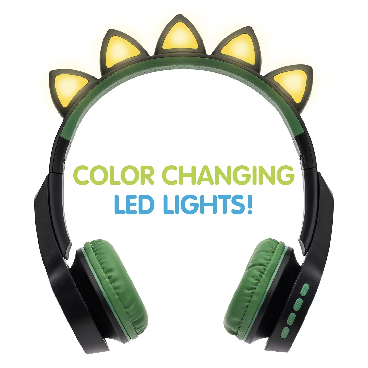 Children's Smartwatch with Bluetooth Headphones featuring Dinosaur Design and Illuminating Effects