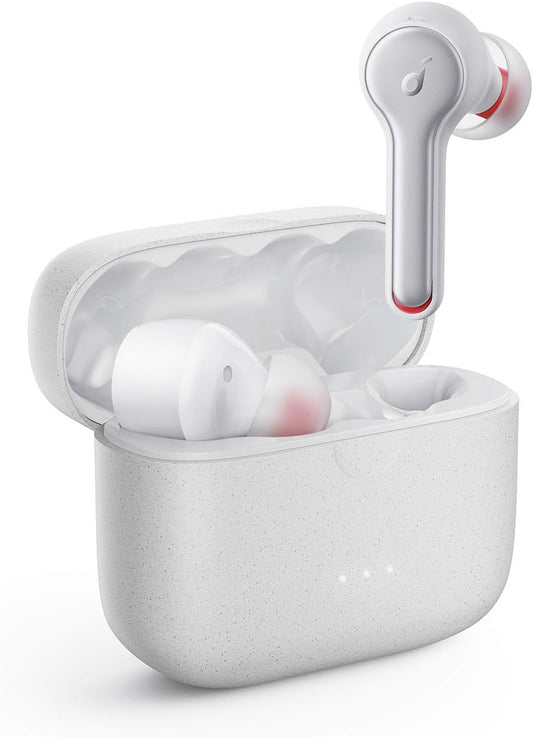 Liberty Air 2 Wireless Earbuds with Diamond-Inspired Drivers, Bluetooth 5, 4 Microphones, Noise Reduction, 28 Hours Playtime, HearID Technology, and Wireless Charging for Calls and Home Office Use