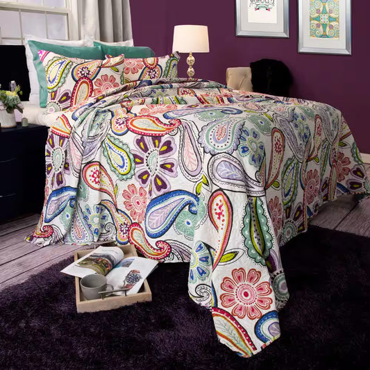Lizzie 3-Piece Green King Quilt Set