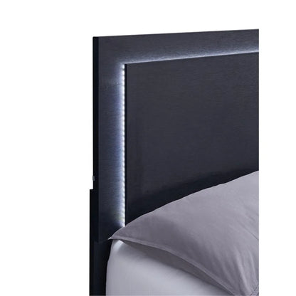 Contemporary 4-Piece Black and Gold Wood Queen Bedroom Set by