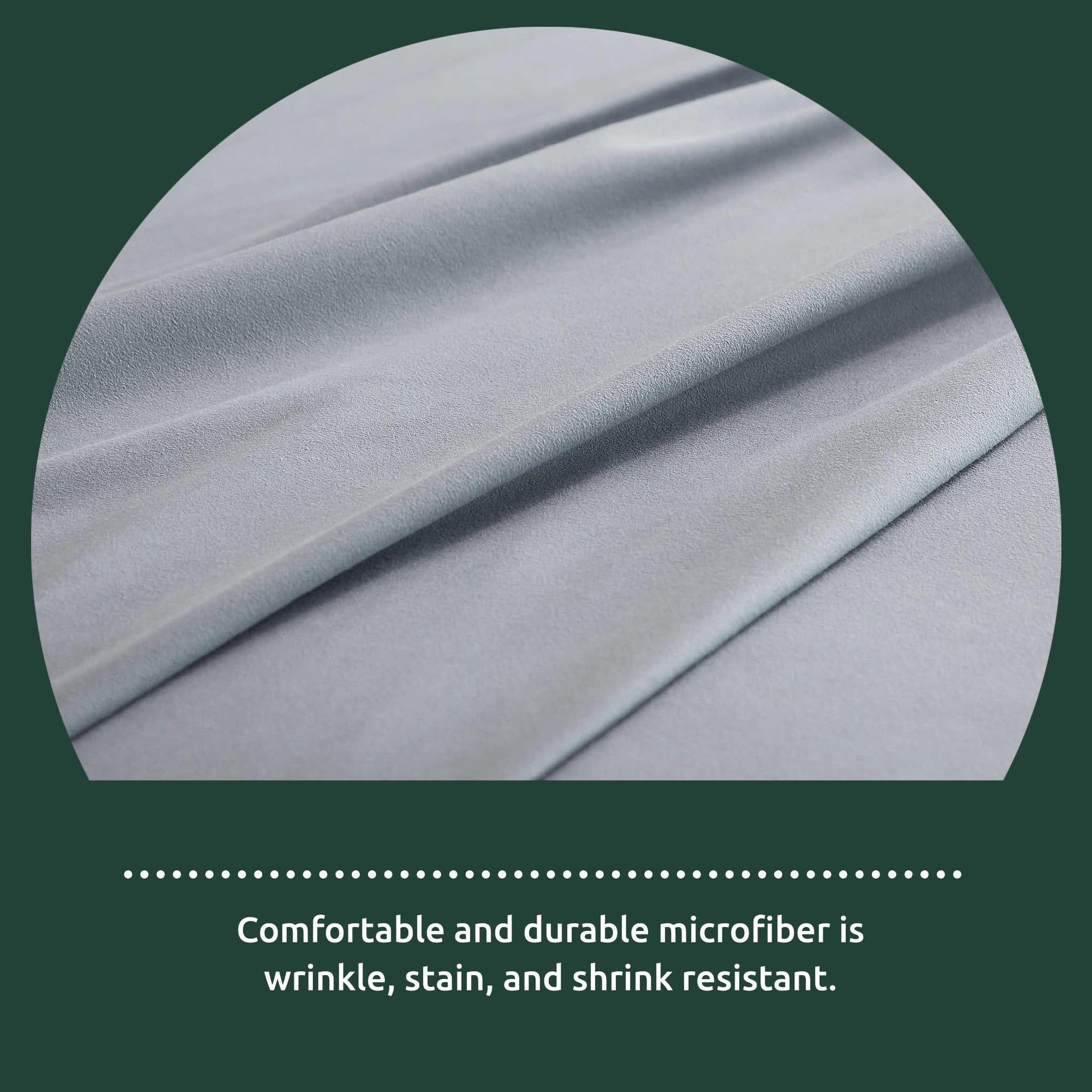Premium Microfiber Sheet Set - Split California King, Gray