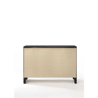 Modern 5-Piece Black Wood King Bedroom Set