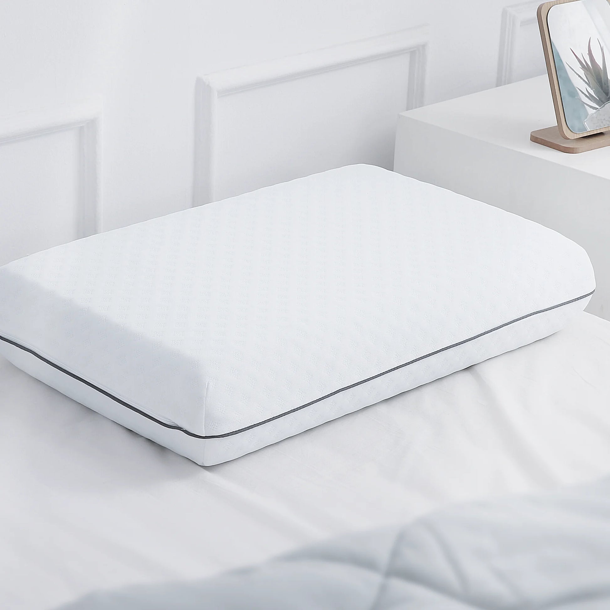 Standard Size Cooling Gel Memory Foam Pillow for Neck Support, 25" x 16