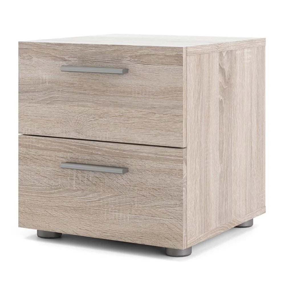 Truffle Finish 4-Piece Bedroom Set with 8-Drawer Dresser, 4-Drawer Chest, and Two 2-Drawer Nightstands
