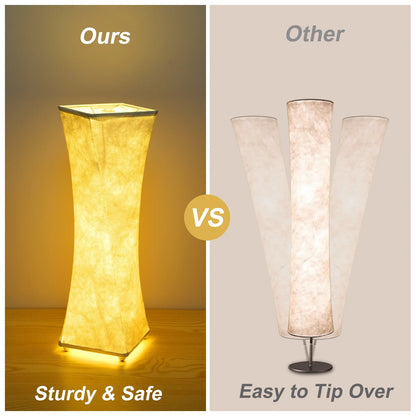 Contemporary Fabric Table Lamp Set of 2 with Dimmable 3-Color Temperature, White Shade, USB Charging for Bedroom and Living Room