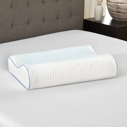 Cooling Gel Overlay Memory Foam Contour Bed Pillow