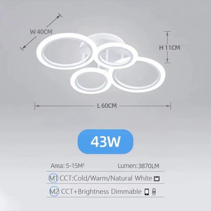 Modern LED Home Ring Ceiling Mount Light