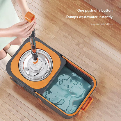 Automatic 360° Spin Dehydration Cleaning Broom/Mop and Bucket
