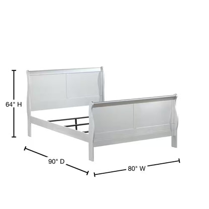 Louis Philippe III Platinum Eastern King Bed