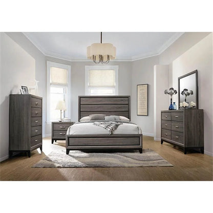 Watson Grey Oak and Black Bedroom Set