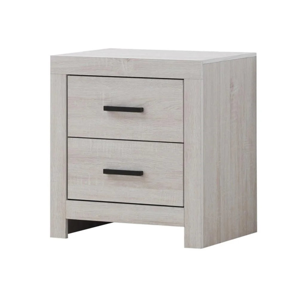 Brantford Coastal White 4-Piece Queen Bedroom Set with Storage