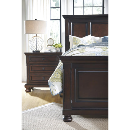 Ashley Porter Classic Nightstand with Dovetail Joinery and Ball-Bearing Slides, Dark Brown Finish, 2 Drawers
