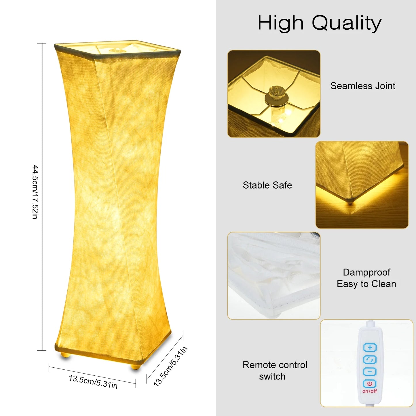 Contemporary Fabric Table Lamp Set of 2 with Dimmable 3-Color Temperature, White Shade, USB Charging for Bedroom and Living Room