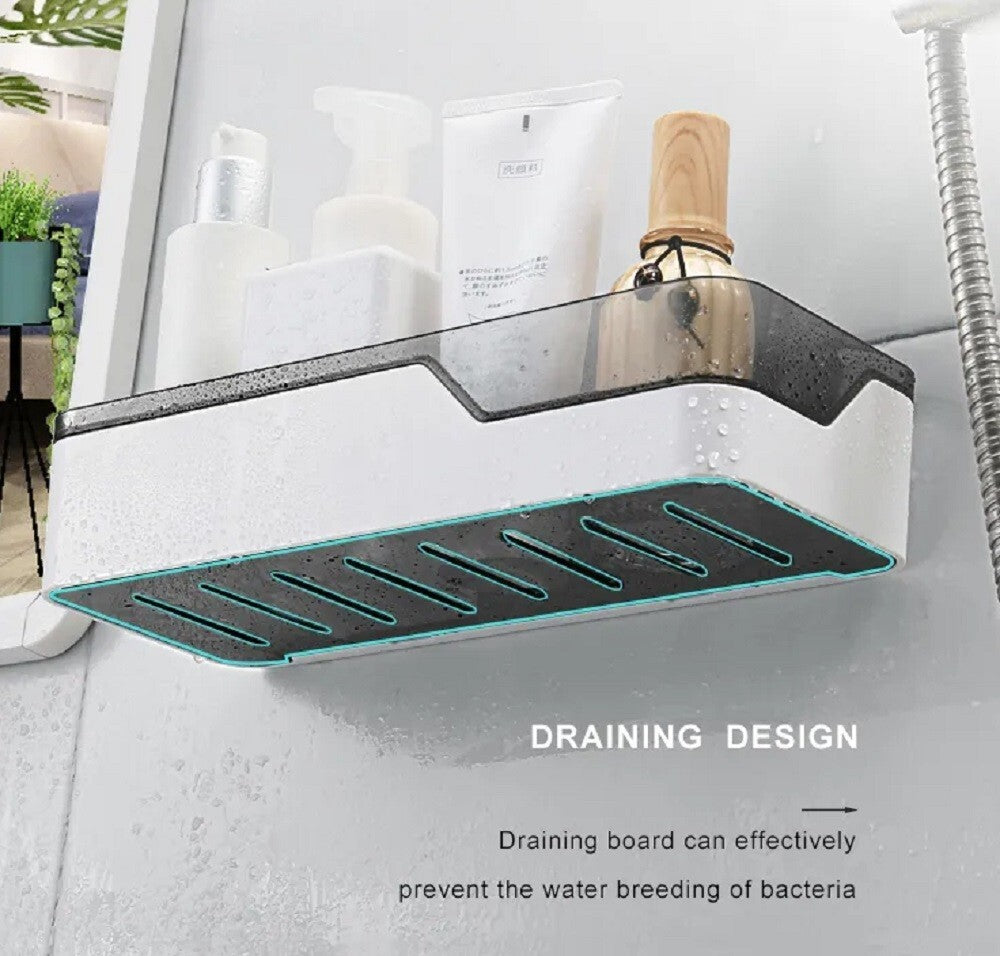 Wall-Mounted Shower Caddy – Bathroom Storage Organizer